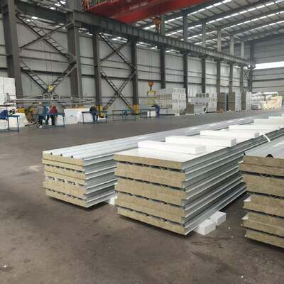 SDP Finish Rockwool Roof Sandwich Panel - Corrosion Resistant Solar Roof Panel for Factories and Warehouses